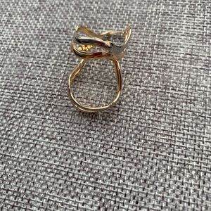 Two-tone Gold plated hoop earrings